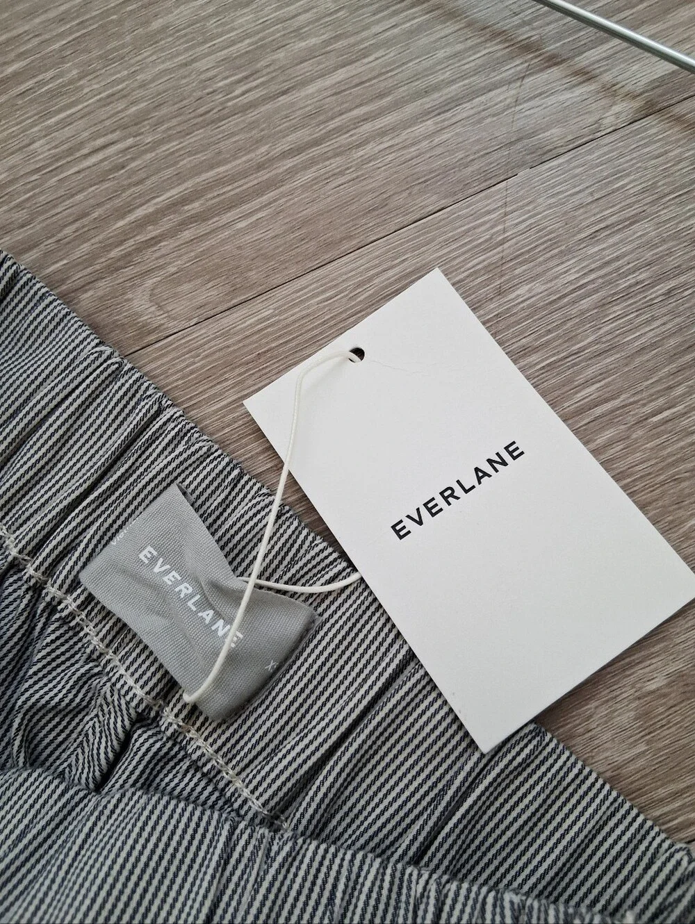 Everlane The Easy Pant Canvas Tan/Navy Organic Cotton - Picture 7 of 15